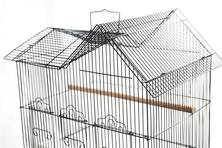 YES4PETS Small Bird Cage Aviary for Budgies Finches Canaries Parakeets with House Shaped Roof With Toys