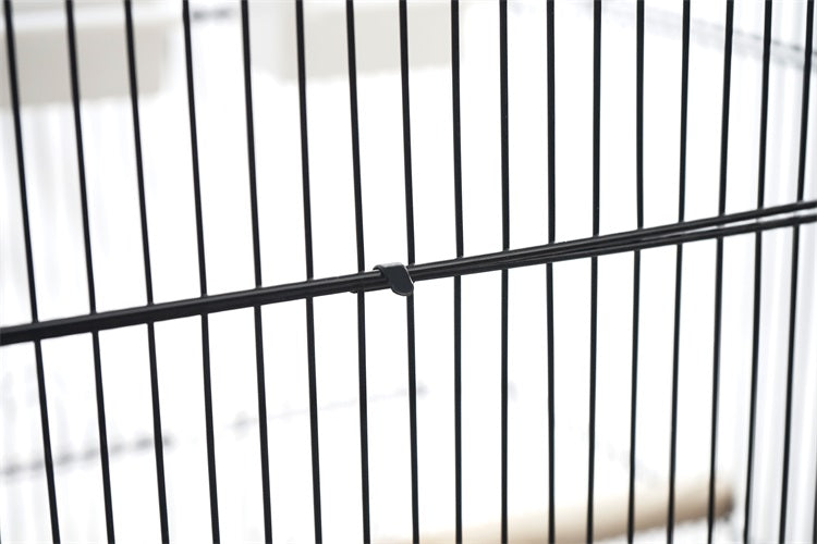 YES4PETS Small Bird Cage Aviary for Budgies Finches Canaries Parakeets with House Shaped Roof With Toys