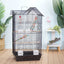 YES4PETS Small Bird Cage Aviary for Budgies Finches Canaries Parakeets with House Shaped Roof With Toys