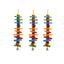 YES4PETS 3 X Wood Spiral Chew Toy Birds Parrot Parakeet Cockatiel Budgie