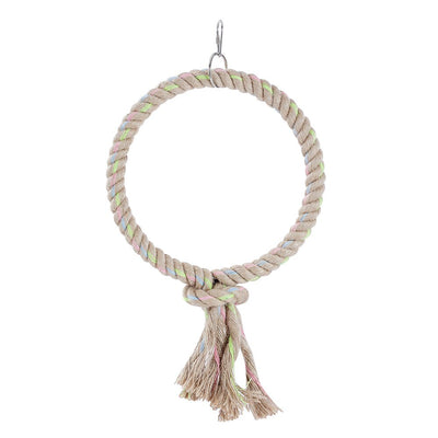 YES4PETS 3 x 20 cm Medium Jute Ring Toy Parrot Parakeet Cockatiel Budgie