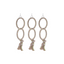 YES4PETS 3 x Jute Double Ring Toy Parrot Parakeet Cockatiel Budgie