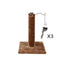 3x Cat Kitten Single Scratching Post with Toy-Brown
