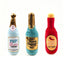 3 x Dog Puppy Fun Beer Bottle Soft Toy Dental Hygiene Chew Play Toy
