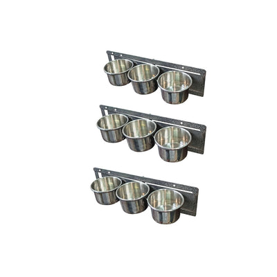 YES4PETS 3 sets Medium Pet Rabbit Bird Parrot Dog Cat Water Food Bowl Feeder Chicken Poultry Coop Cup