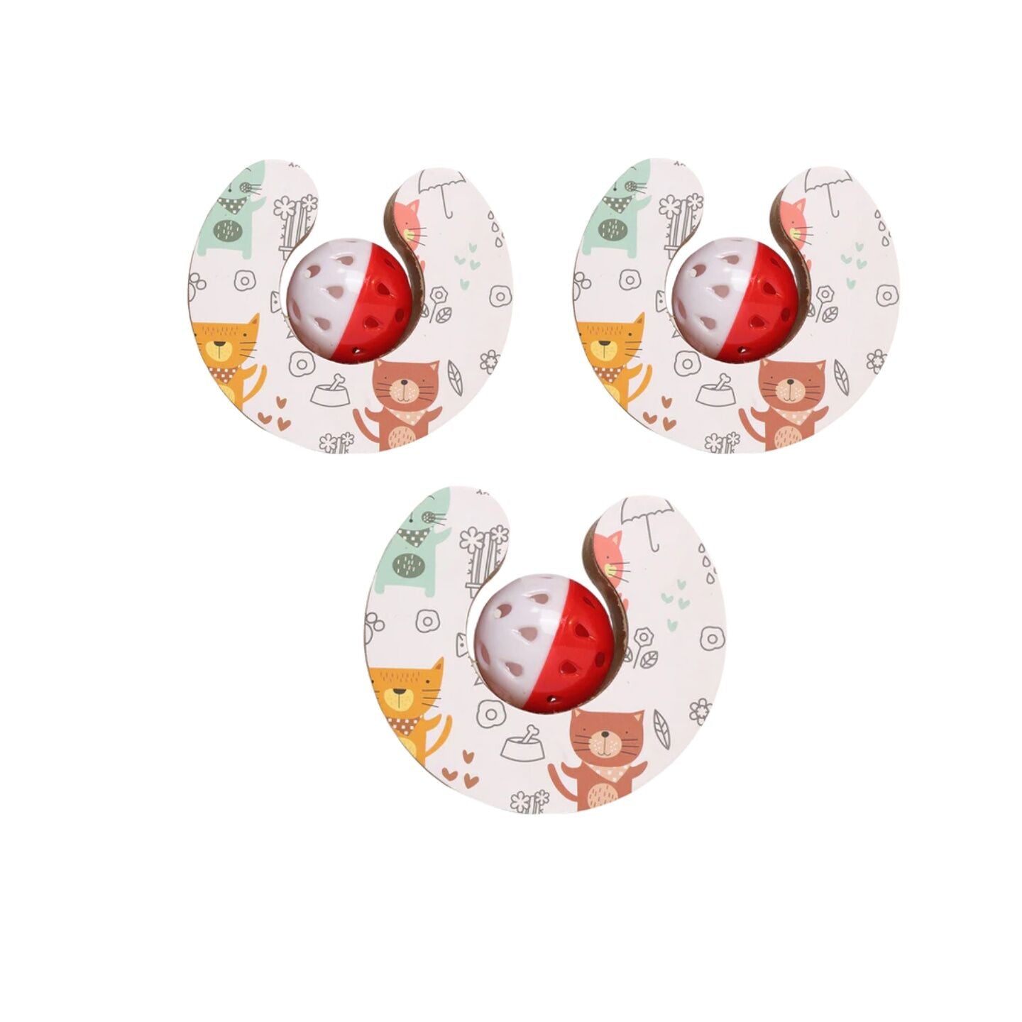 YES4PETS 3 x Small Magic Organ Cat Kitten Scratching Board Toy Play Best Scratcher