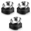 3 X YES4PETS Medium Stainless Steel Pet Bowl Water Bowls Portable Anti Slip Skid Feeder Dog Rabbit Cat