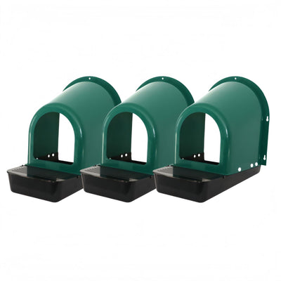 YES4PETS 3x Large Green Roll Out Nesting Box for Chickens with Egg Collection Tray and Wall Mount