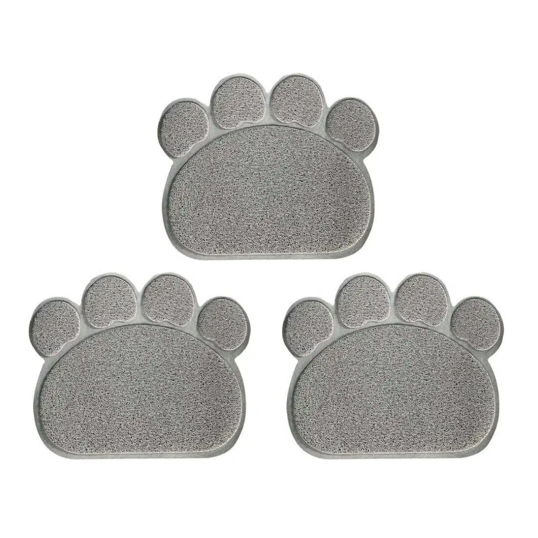 YES4PETS 3 x Pet Food Bowl Placemat Waterproof Leakproof Rubber Feeder Mat Non Slip Floor 45x60cm