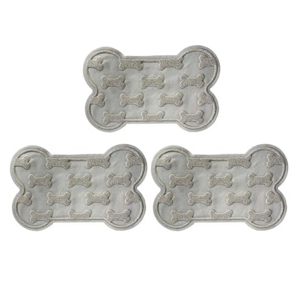 YES4PETS 3 x Pet Food Bowl Placemat Waterproof Leakproof Rubber Feeder Mat Non Slip Floor 45x70cm