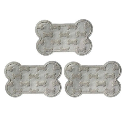 YES4PETS 3 x Pet Food Bowl Placemat Waterproof Leakproof Rubber Feeder Mat Non Slip Floor 45x70cm