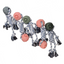YES4PETS 3 x Pet Puppy Dog Toy Play Toy Rubber Ball Knotted Rope Toy