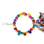 YES4PETS 4 X Small Bird Toy Round w Tassels 38x20cm Parrot Budgies Canaries Cockatiels Parakeet