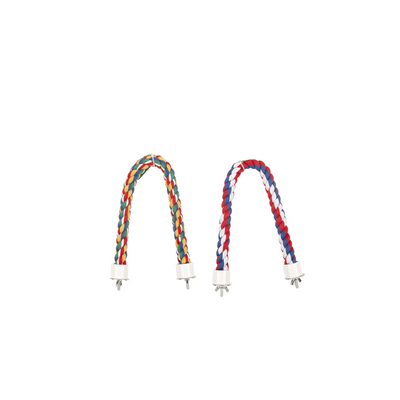 YES4PETS 4 x Bird Perch Colourful Rope Style 40cm Parrot Budgies Canaries