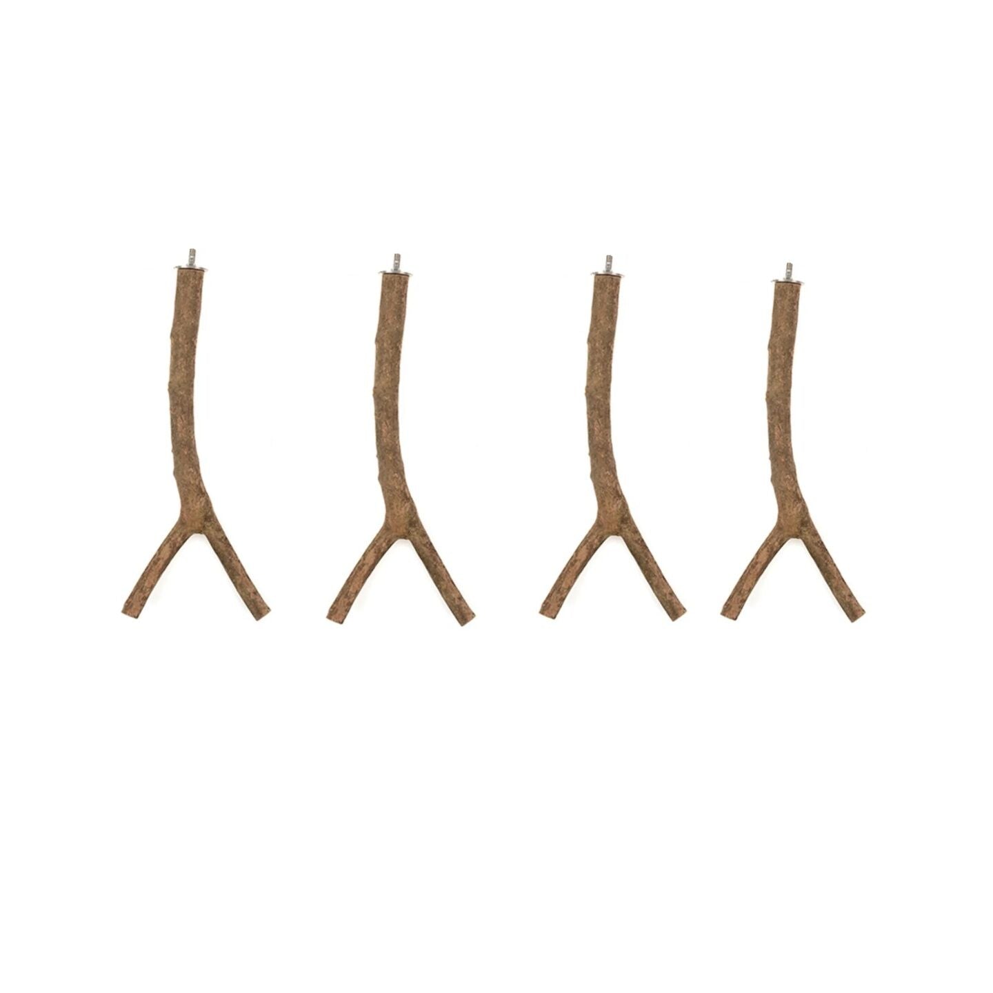 YES4PETS 4X Birch Perch MultiBranch 25cm Parrot Budgies Canaries Cockatiels Parakeet