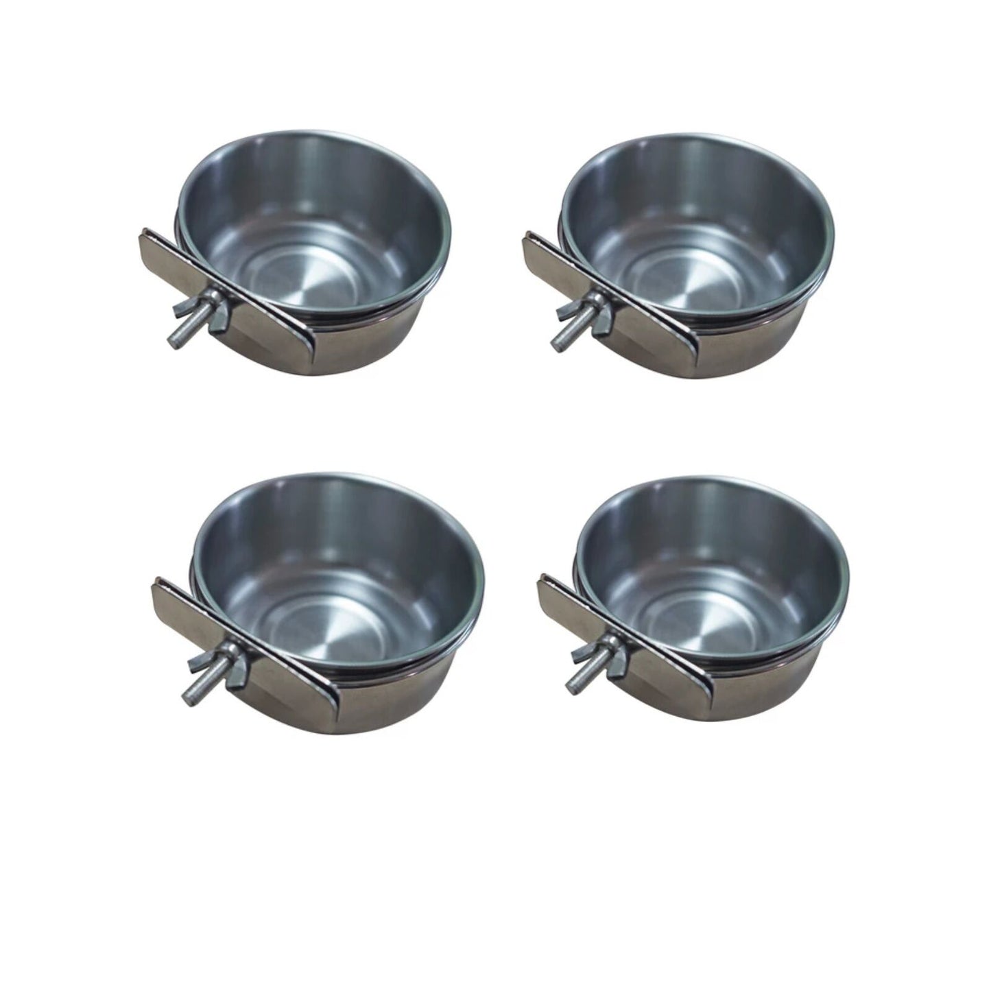 YES4PETS 4 x Small Pet Rabbit Bird Parrot Dog Cat Water Food Bowl Feeder Chicken Poultry Coop Cup