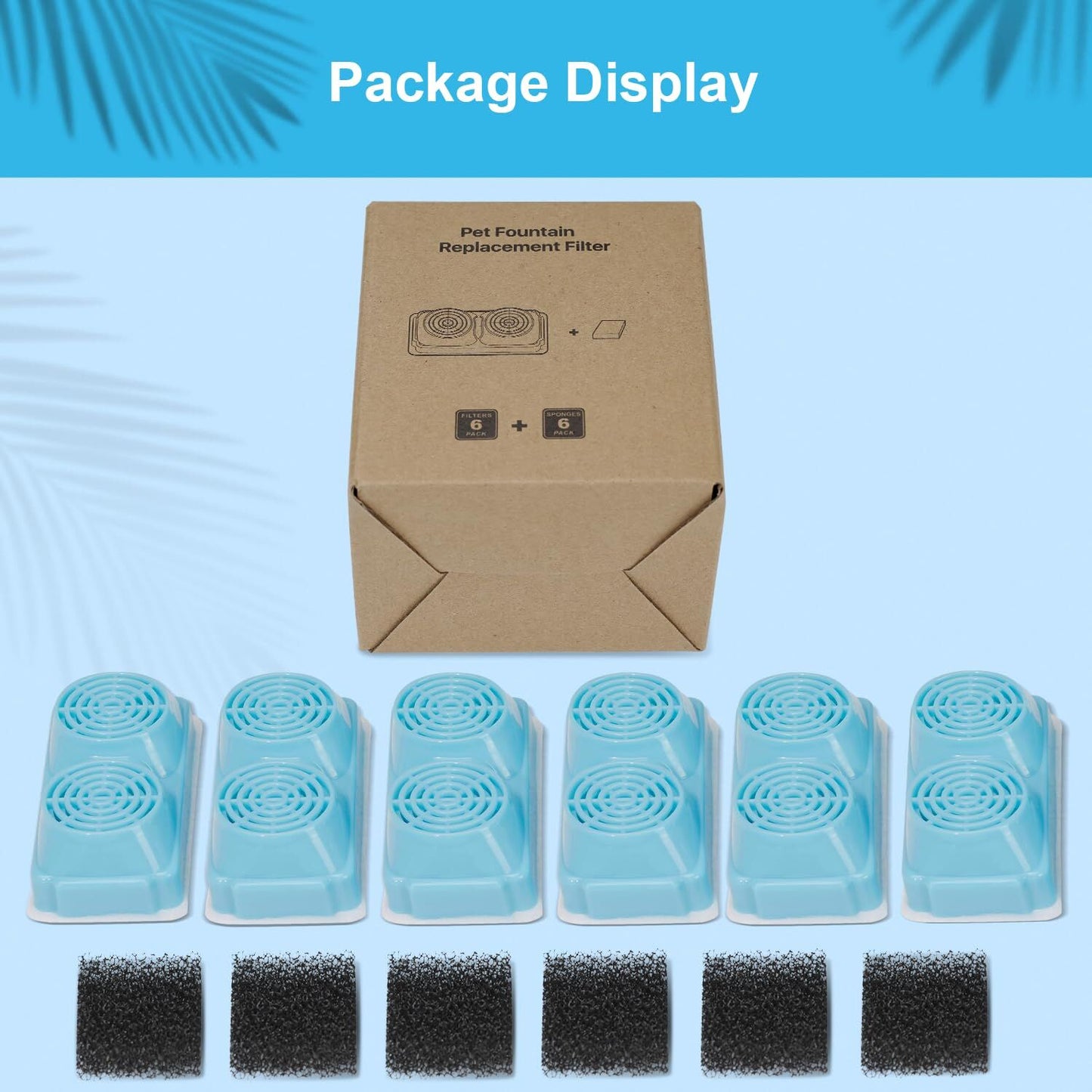 YES4PETS 24 x Pet Dog Cat Fountain Filter Replacement Activated Carbon Ion Filtration System  Dispenser Compatible