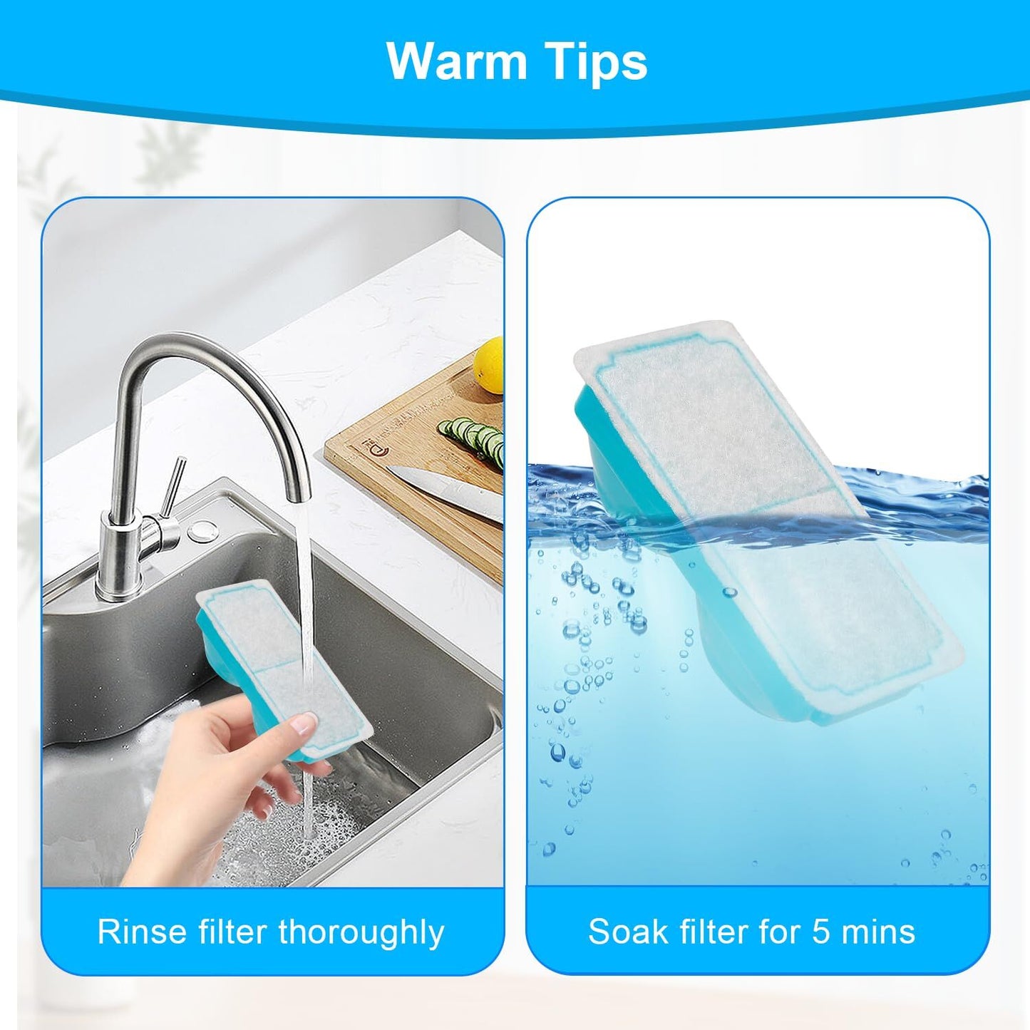 YES4PETS 24 x Pet Dog Cat Fountain Filter Replacement Activated Carbon Ion Filtration System  Dispenser Compatible