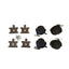 Set of 4 Black Plastic Castor Swivel Wheels Replacement With Screws