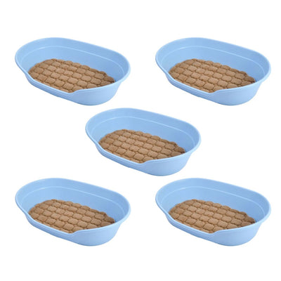 YES4PETS 5x Pet Bed Large Plastic Dog Bedding Sleeping Resting Washable Basket Blue