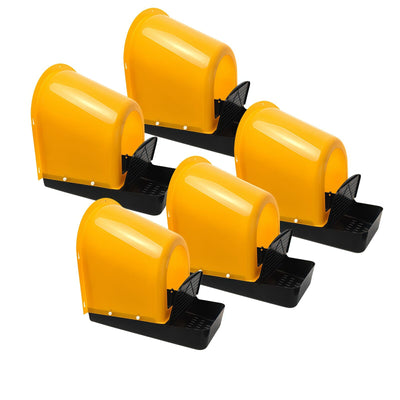 YES4PETS 5x Large Yellow Roll Out Nesting Box for Chickens with Egg Collection Tray and Wall Mount