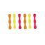 YES4PETS 6 x Medium Dog Puppy Toy Throw Stick Squeaky 17cm 3 Asstd Colours