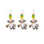 YES4PETS 3 x Small Hanging Bird Parrot Parakeet Cockatiel Budgie Bell Toy