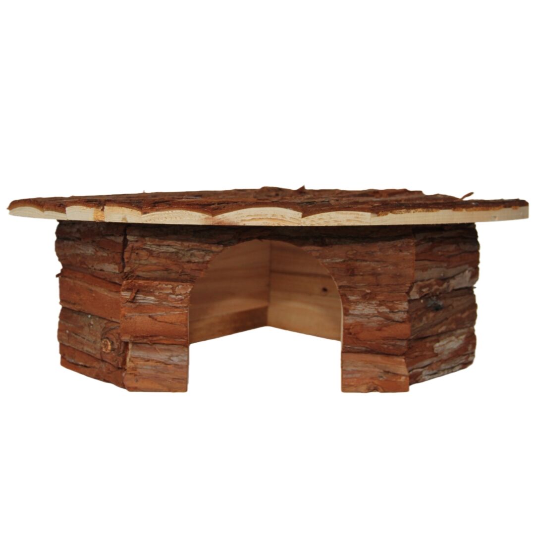 YES4PETS M Natural Wooden Hamster Mouse Gerbil Playground Rats Pets Toys Play Small Birds House Garden Decor