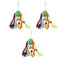 YES4PETS 3 x Wood Small Hanging Swing Bird Parrot Parakeet Cockatiel Budgie Rope Toy