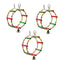 YES4PETS 3 x Hanging Wheel Bird Parrot Parakeet Cockatiel Budgie Toy With Bells
