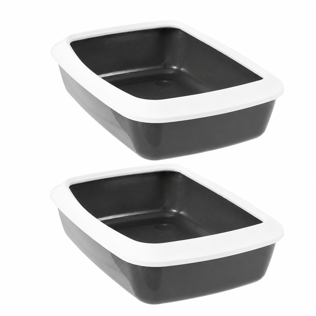 2 X Small Portable Cat Kitten Toilet Litter Box Tray