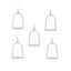 YES4PETS 5 X Bird Cage Small Swing Metal Arch Frame Wood Perch Canary Pet Parrot Hanging Toy