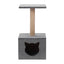 YES4PETS Beige / Grey Small Cat Scratching Tree Scratcher Post Pole Furniture Gym House