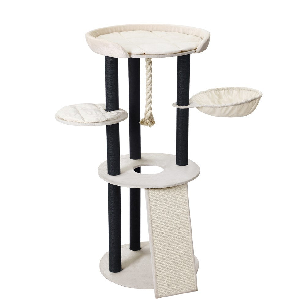 141 cm Beige Cat Scratching Tree Scratcher Post Pole Furniture Gym House