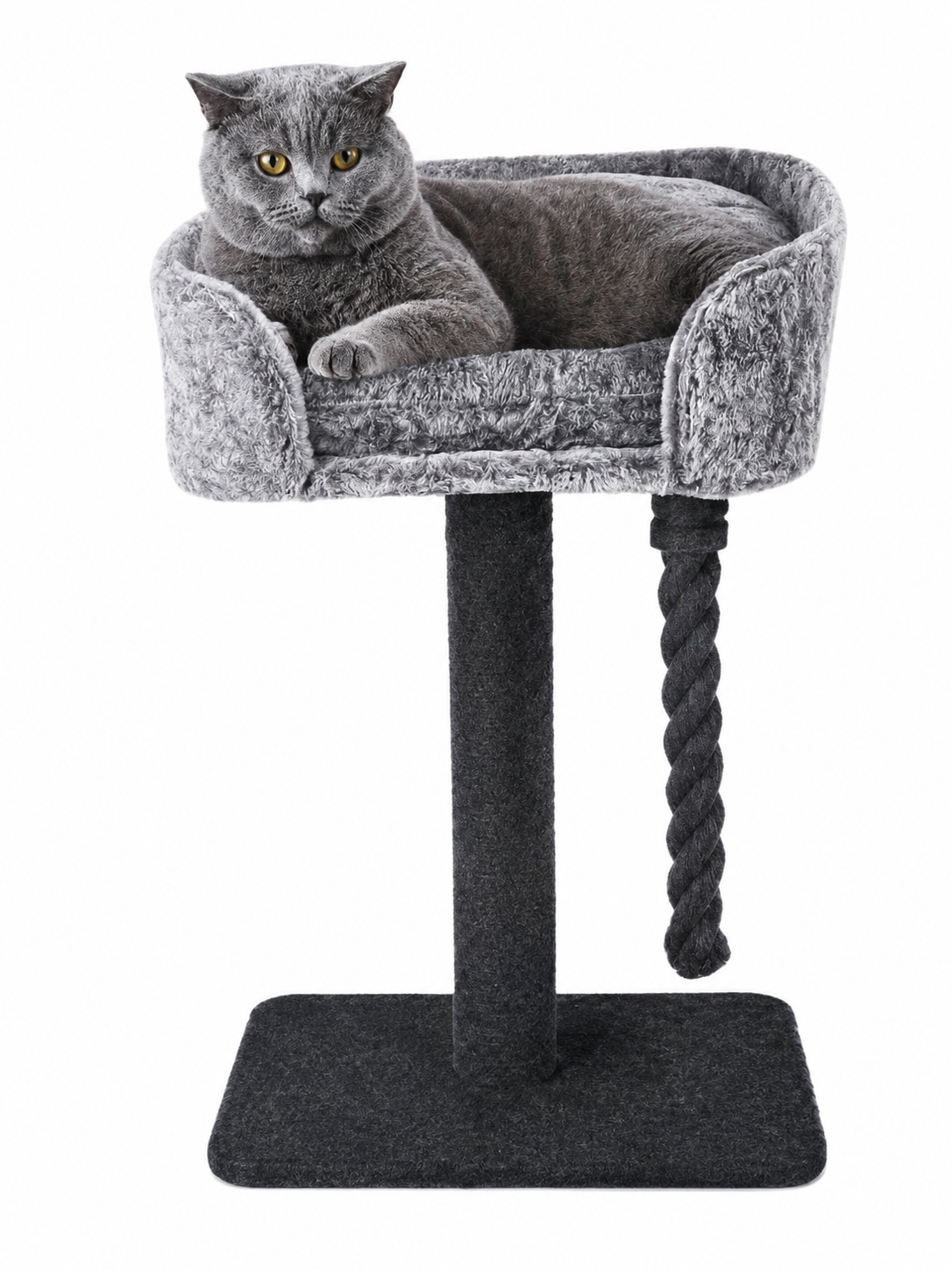 Grey Cat Scratching Tree Scratcher Post Pole Furniture Gym House