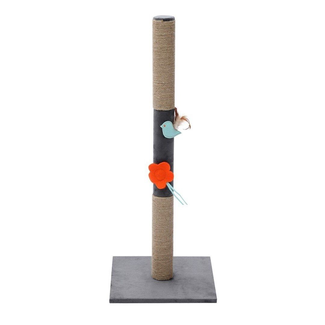 YES4PETS 89 cm Cat Kitten Single Scratching Post with Toy Black