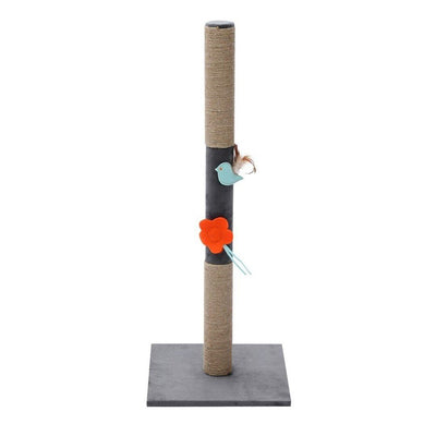 YES4PETS 89 cm Cat Kitten Single Scratching Post with Toy Black