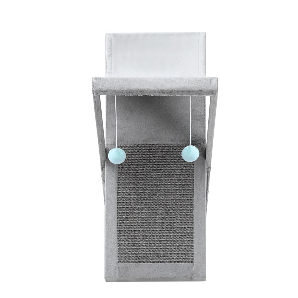 Grey Cat Scratching Tree Scratcher Post Pole Furniture Gym House