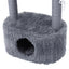 YES4PETS Grey Cat Scratching Tree Scratcher Post Pole Furniture Gym House