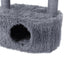 YES4PETS Grey Cat Scratching Tree Scratcher Post Pole Furniture Gym House