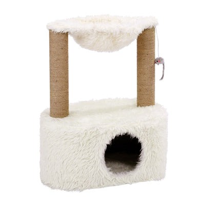 YES4PETS Beige Cat Scratching Tree Scratcher Post Pole Furniture Gym House