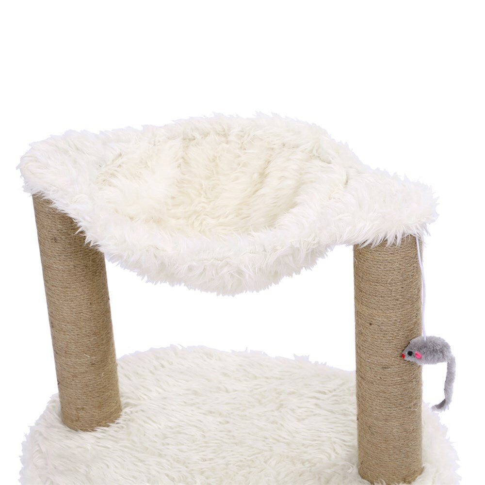YES4PETS Beige Cat Scratching Tree Scratcher Post Pole Furniture Gym House