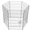 YES4PETS 6 Panel Pet Playpen Foldable Exercise Cage Fence Enclosure 61cm x 76cm