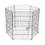 YES4PETS 6 Panel Pet Playpen Foldable Exercise Cage Fence Enclosure 61cm x 76cm
