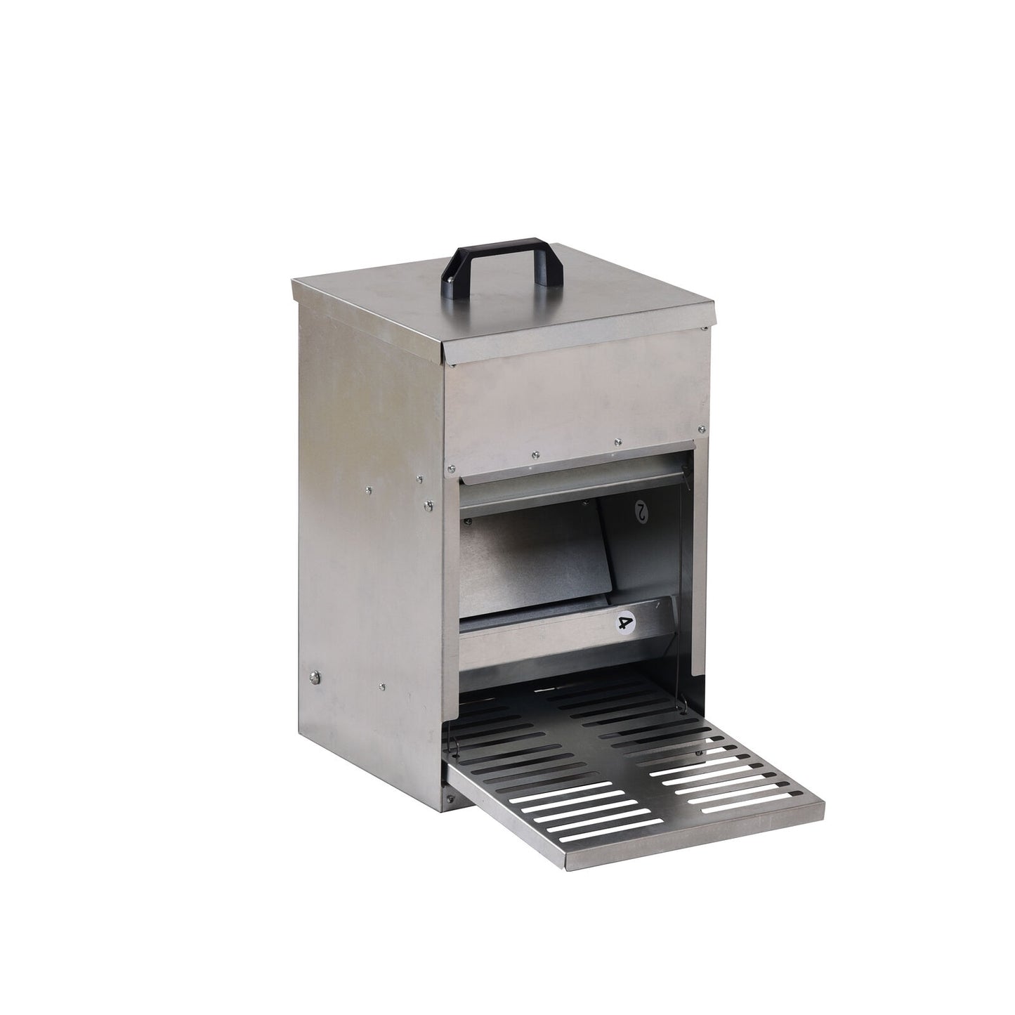 YES4PETS XL Galvanised Chicken Feeder Treadle Style Poultry Feeder