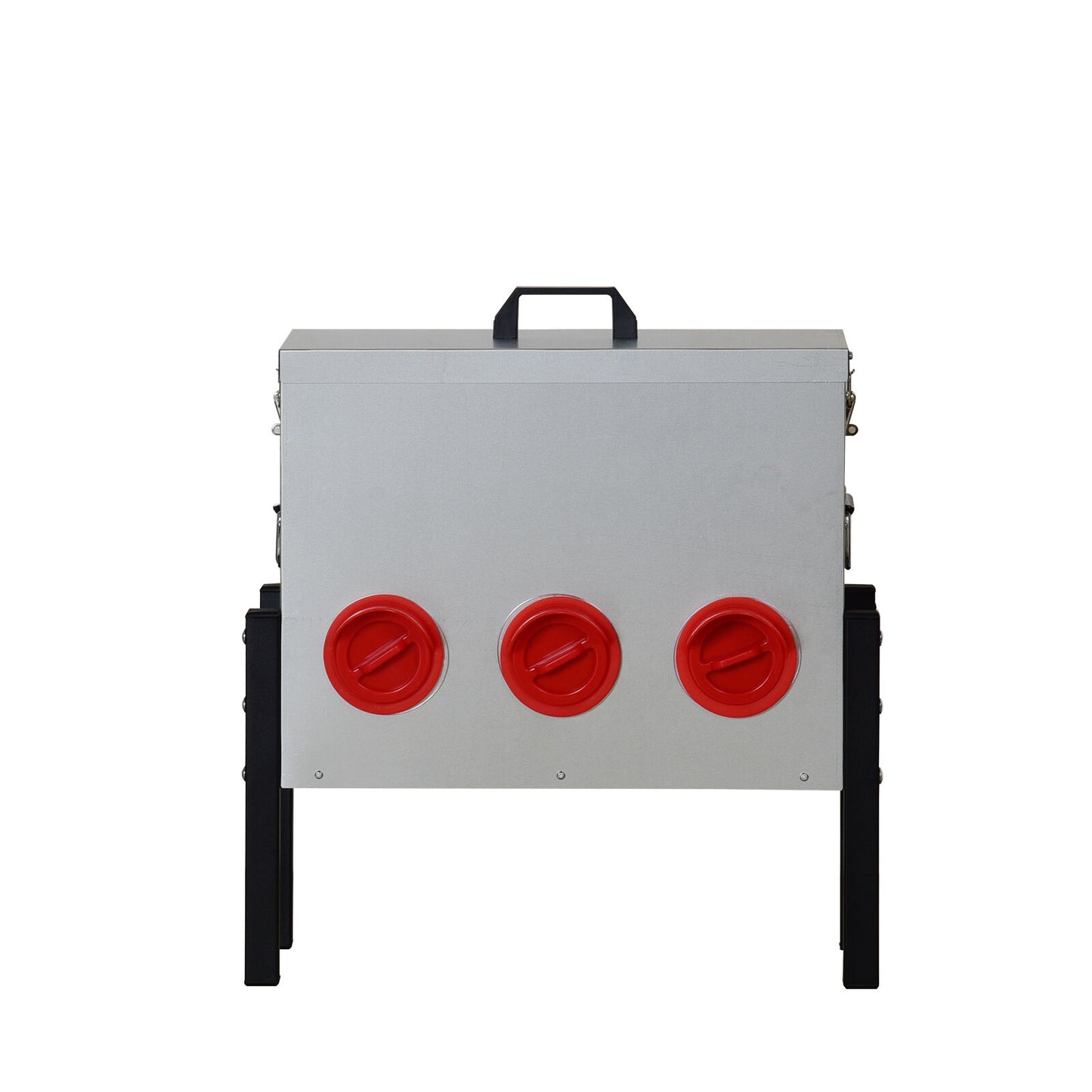 YES4PETS Large Galvanized Chicken Feeder 13KG 29LB Poultry Trough with Legs and Plastic Dividers