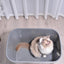 YES4PETS XXL Top Entry Cat Litter Box No Mess Large Enclosed Covered Kitty Tray Grey