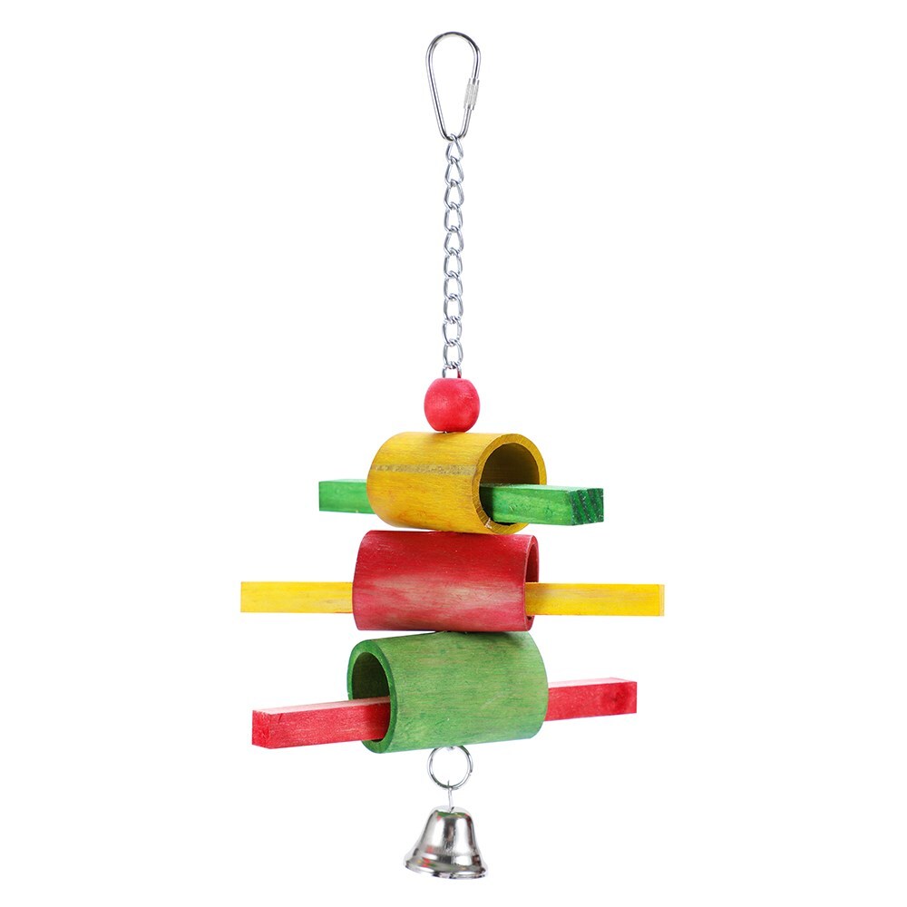 4 X Assorted Wood Large Hanging Swing Bird Parrot Parakeet Cockatiel Budgie Toys