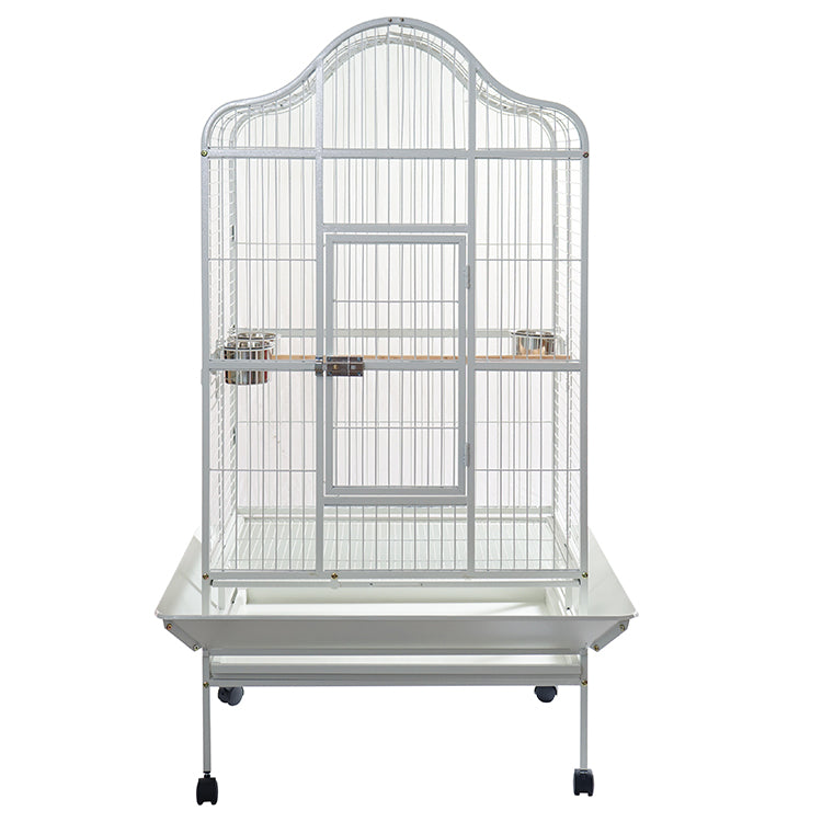 YES4PETS XL White 167cm Bird Cage Pet Parrot Aviary with Perch & Feeder