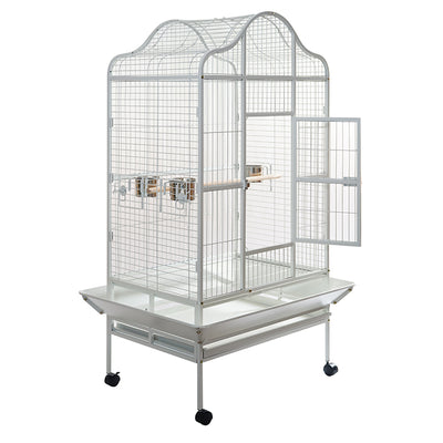 YES4PETS XL White 167cm Bird Cage Pet Parrot Aviary with Perch & Feeder